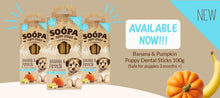 Charger l&#39;image dans la galerie, SOOPA Dental Stick Puppy Banana &amp; Pumpkin - Banane &amp; Citrouille (100g)
